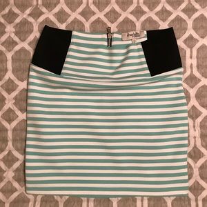 Charlotte Russe Mini Pin Striped Pencil Skirt